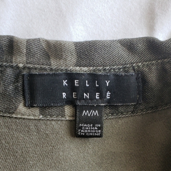 Green and Gray Camouflage Button Down Shirt - Picture 2 of 4